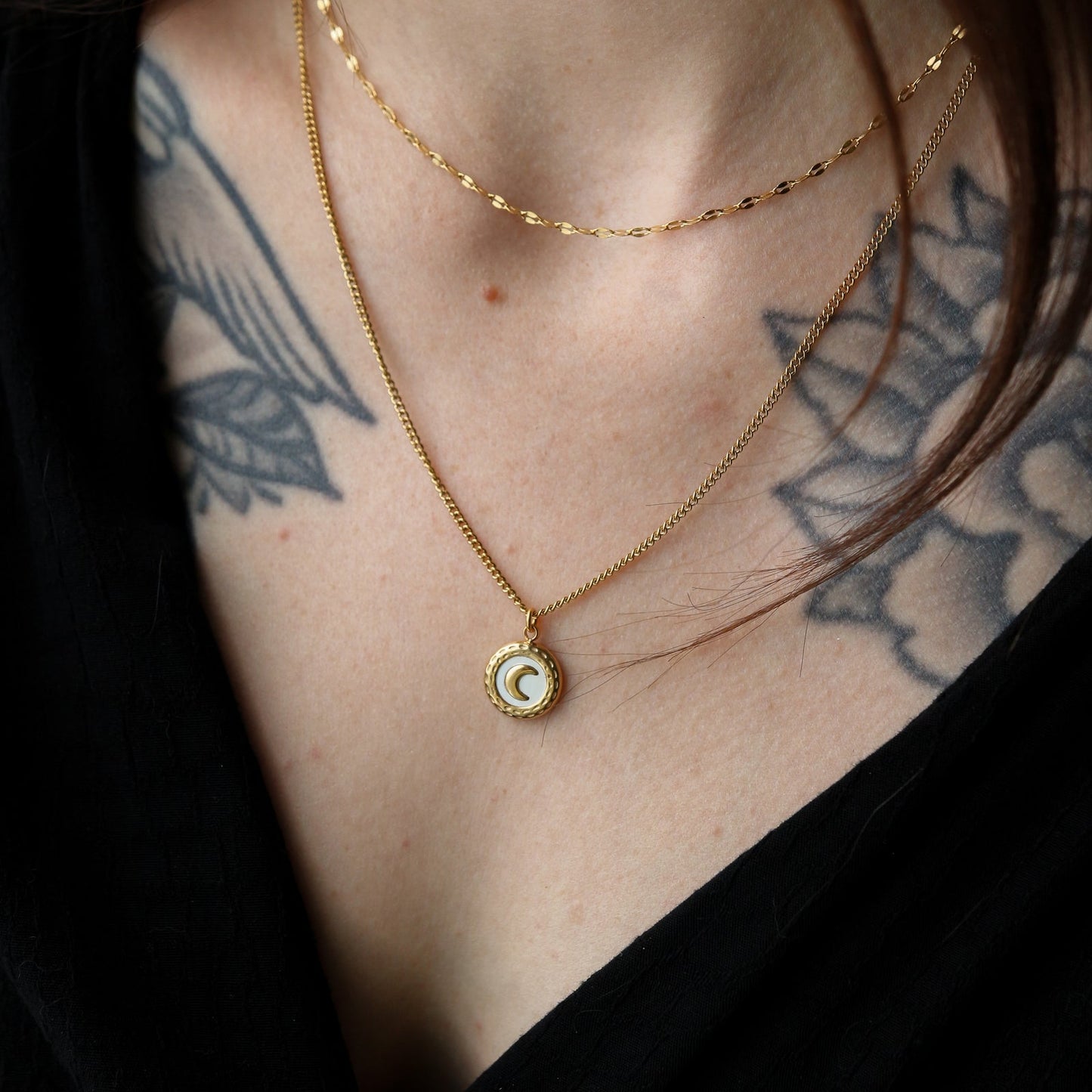 TWIST NECKLACE-STERLING SILVER/24K PLATING