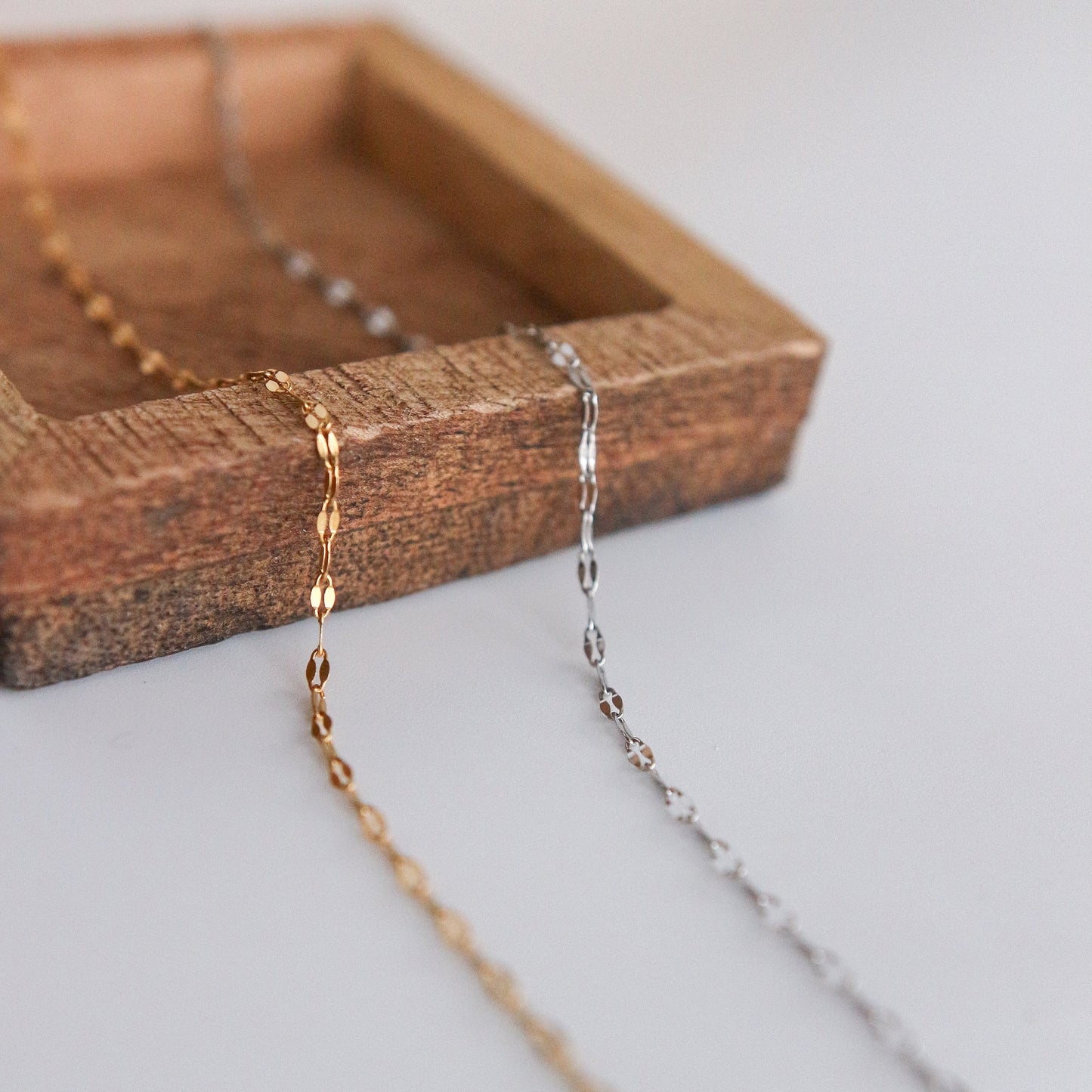 TWIST NECKLACE-STERLING SILVER/24K PLATING