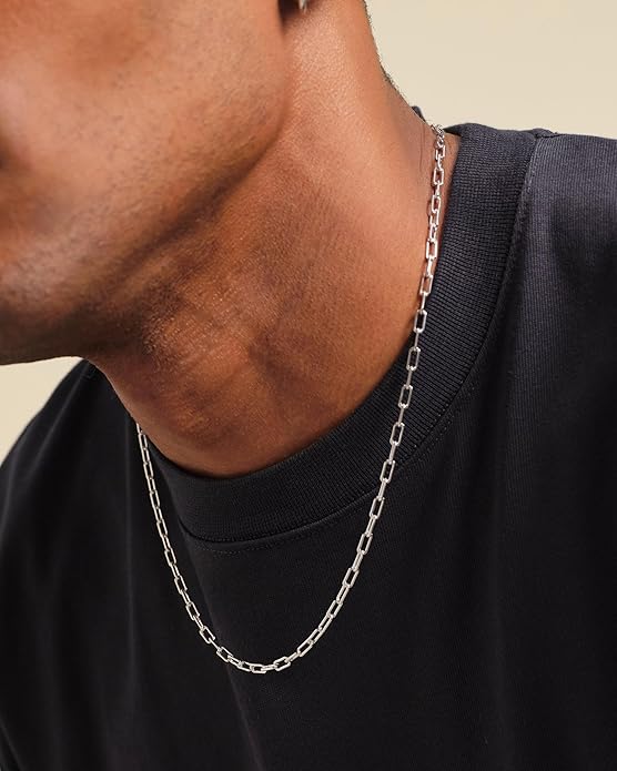 SOLID FILLED PAPERCLIP BRACELET
