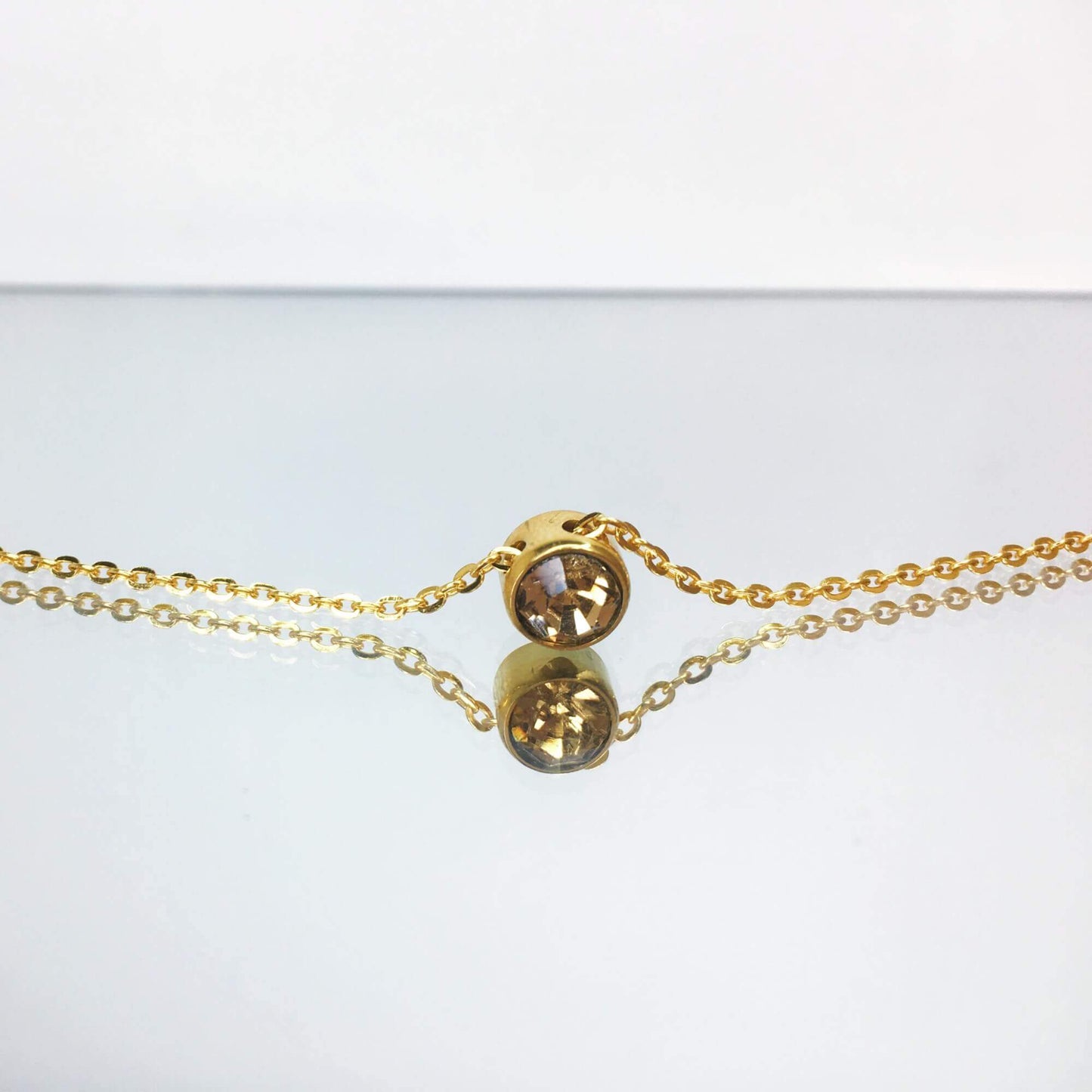 Round Cut Birthstone Necklace