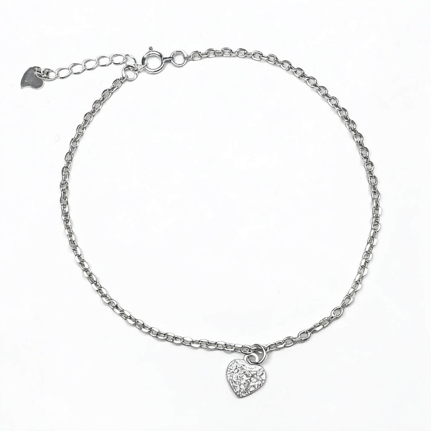 Initial Bracelet With Heart Pendant