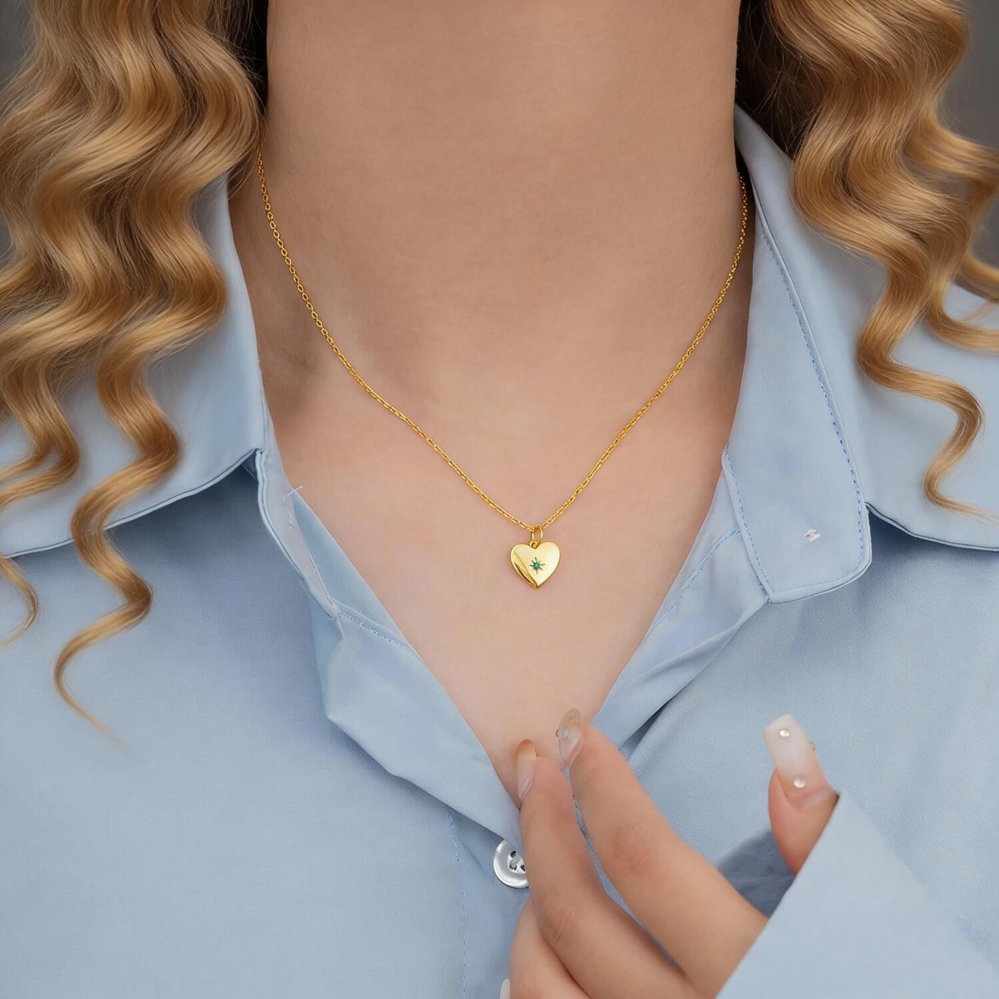 Heart's Birthstone Necklace