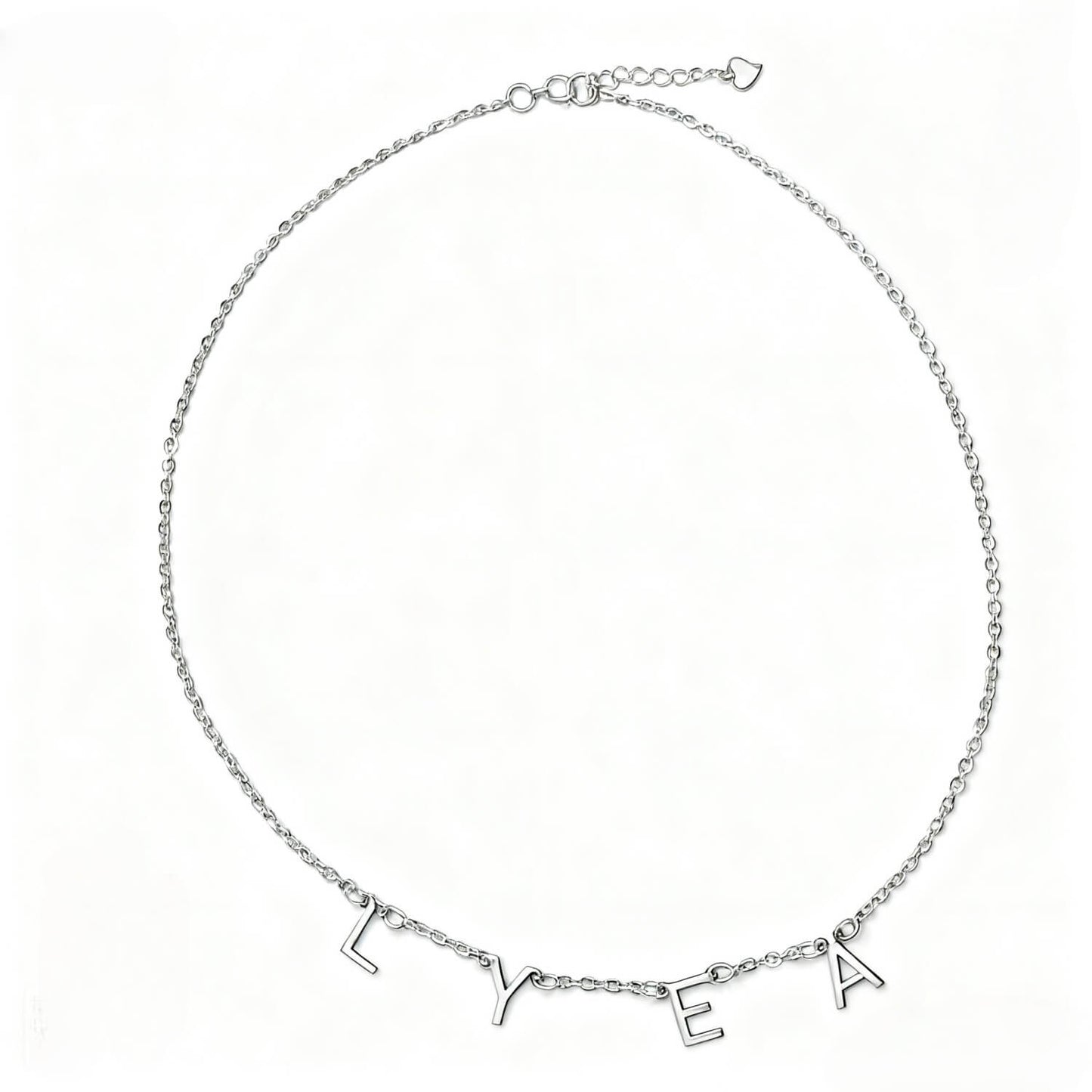 Nitial Necklace With Zircon