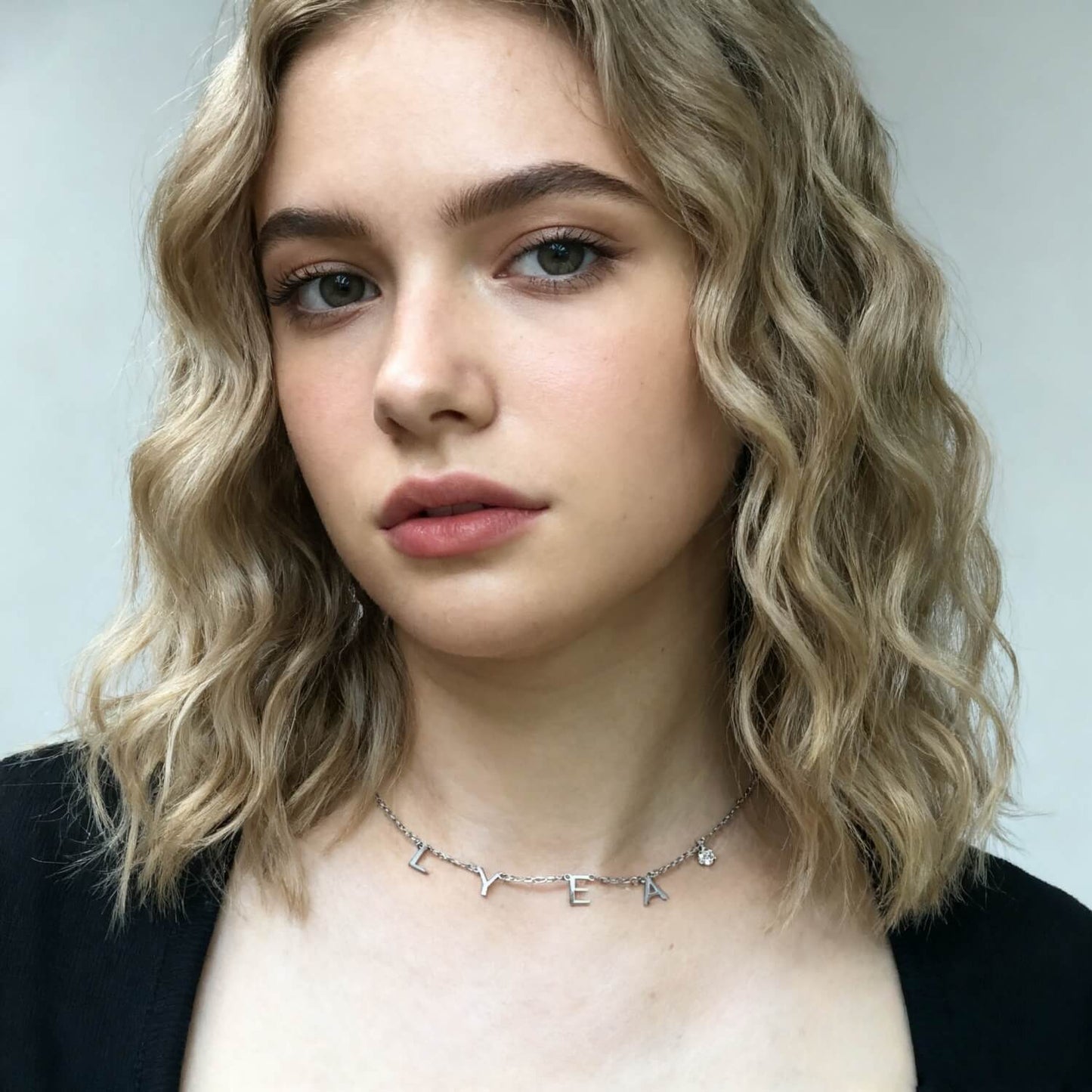 Nitial Necklace With Zircon