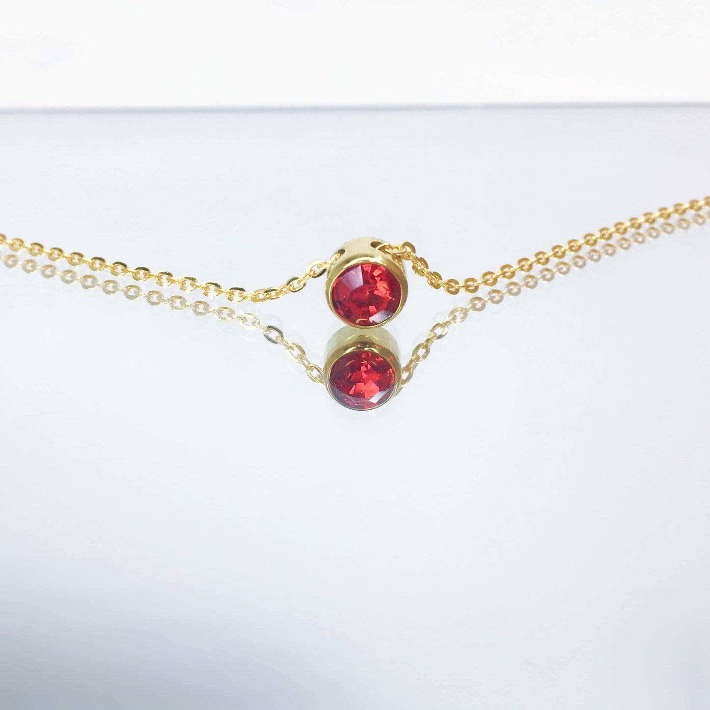Round Cut Birthstone Necklace