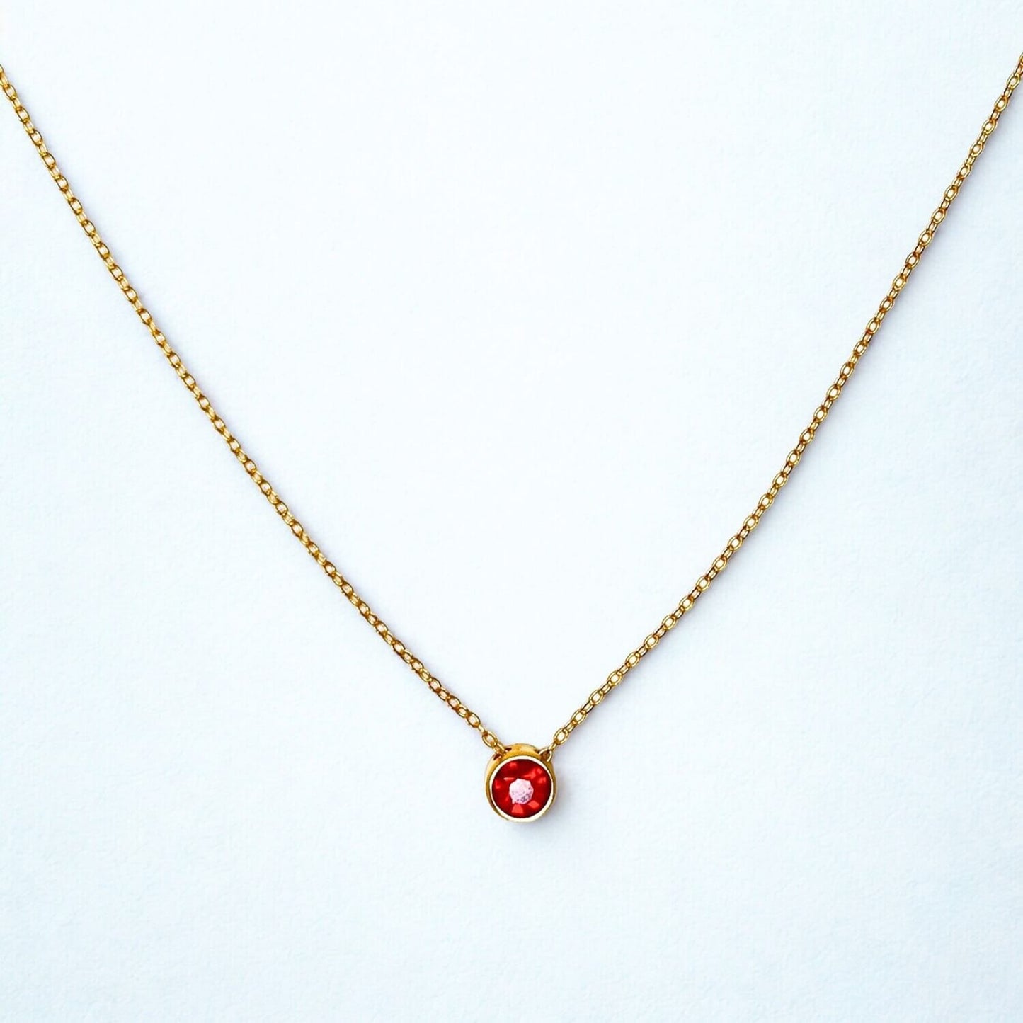 Round Cut Zirconia Charm - Gold Plated (Copy)