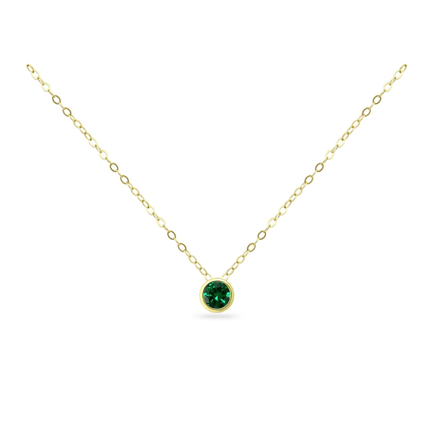 Round Cut Zirconia Charm - Gold Plated (Copy)