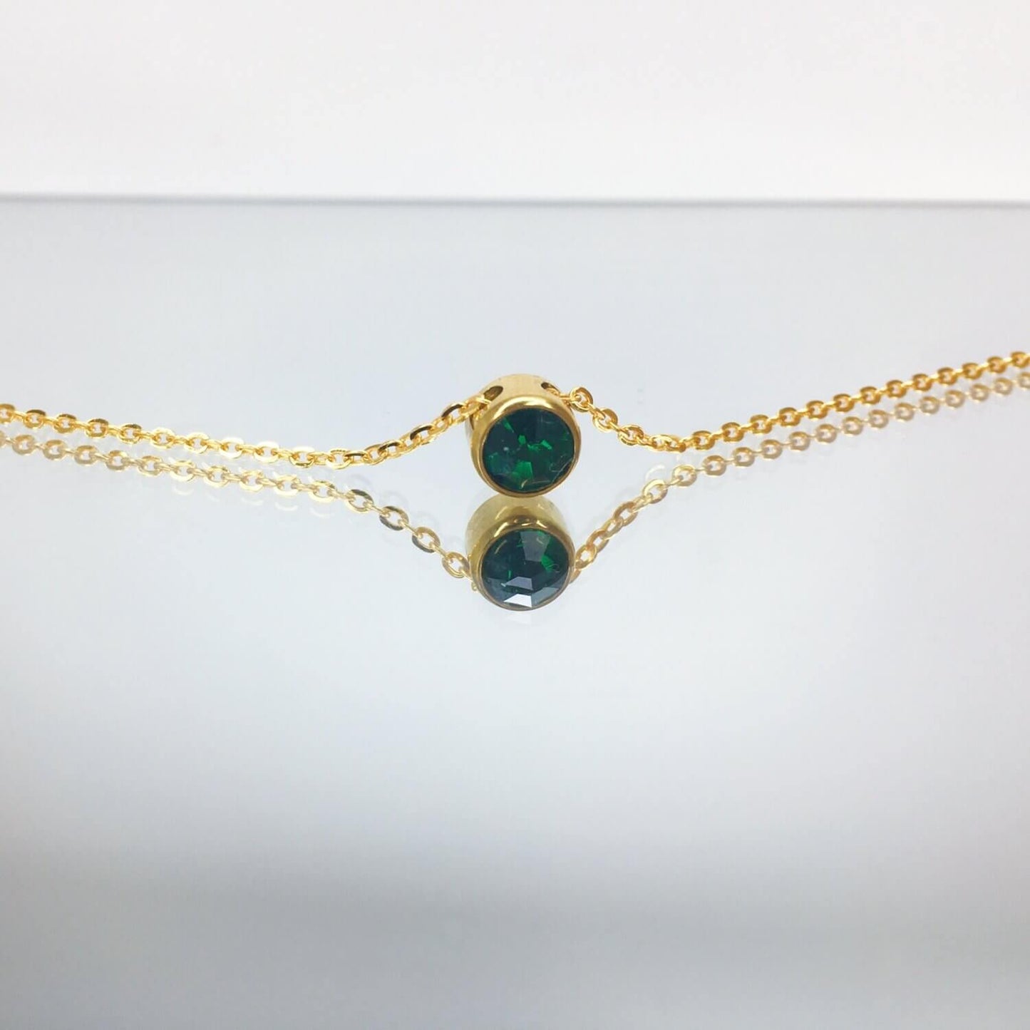 Round Cut Birthstone Necklace