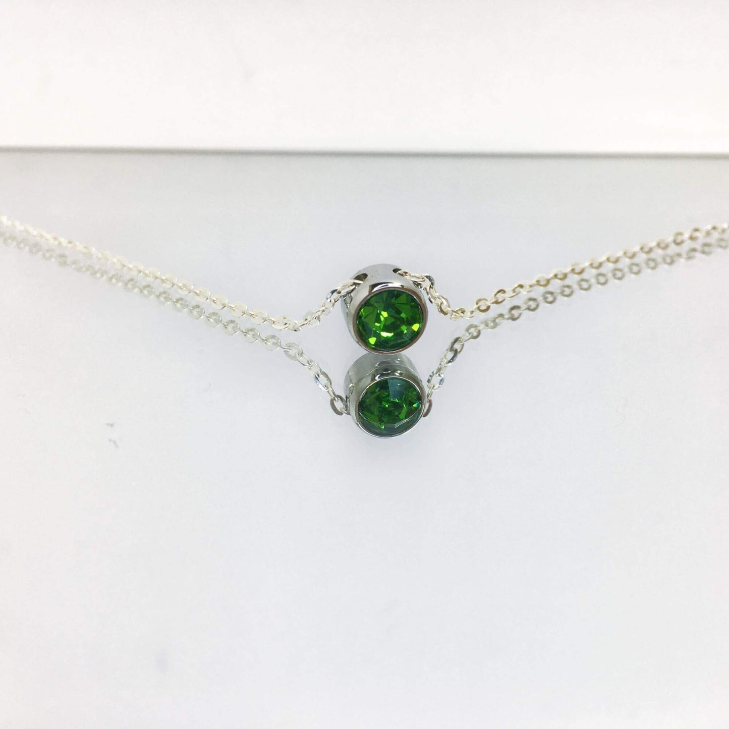 Round Cut Birthstone Necklace