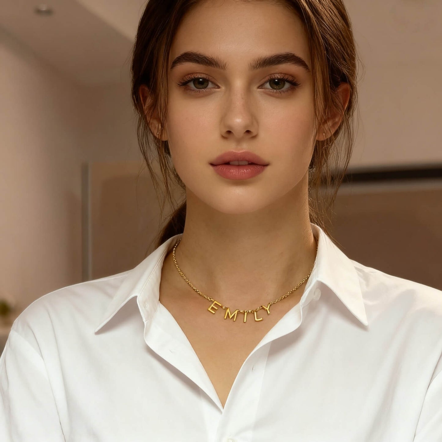 Initial Letter Necklace With Heart