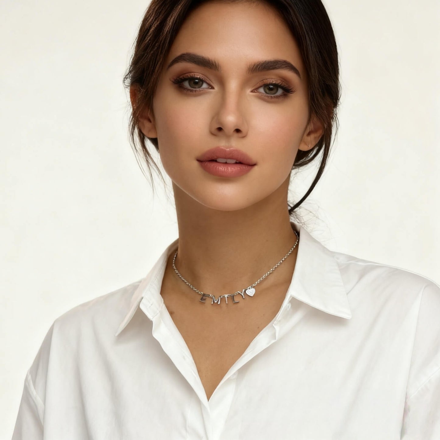 Initial Letter Necklace With Heart