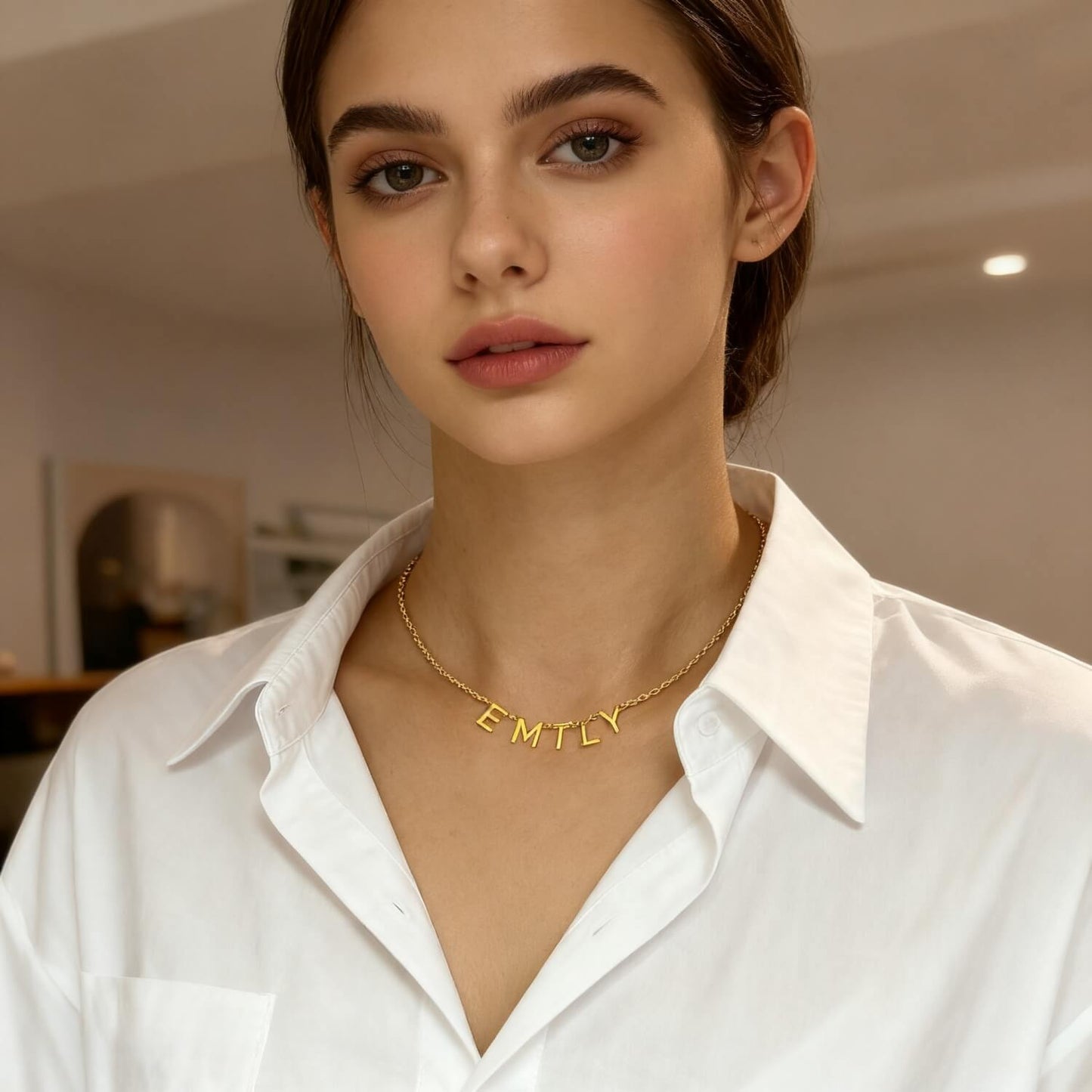 Initial Letter Necklace With Heart