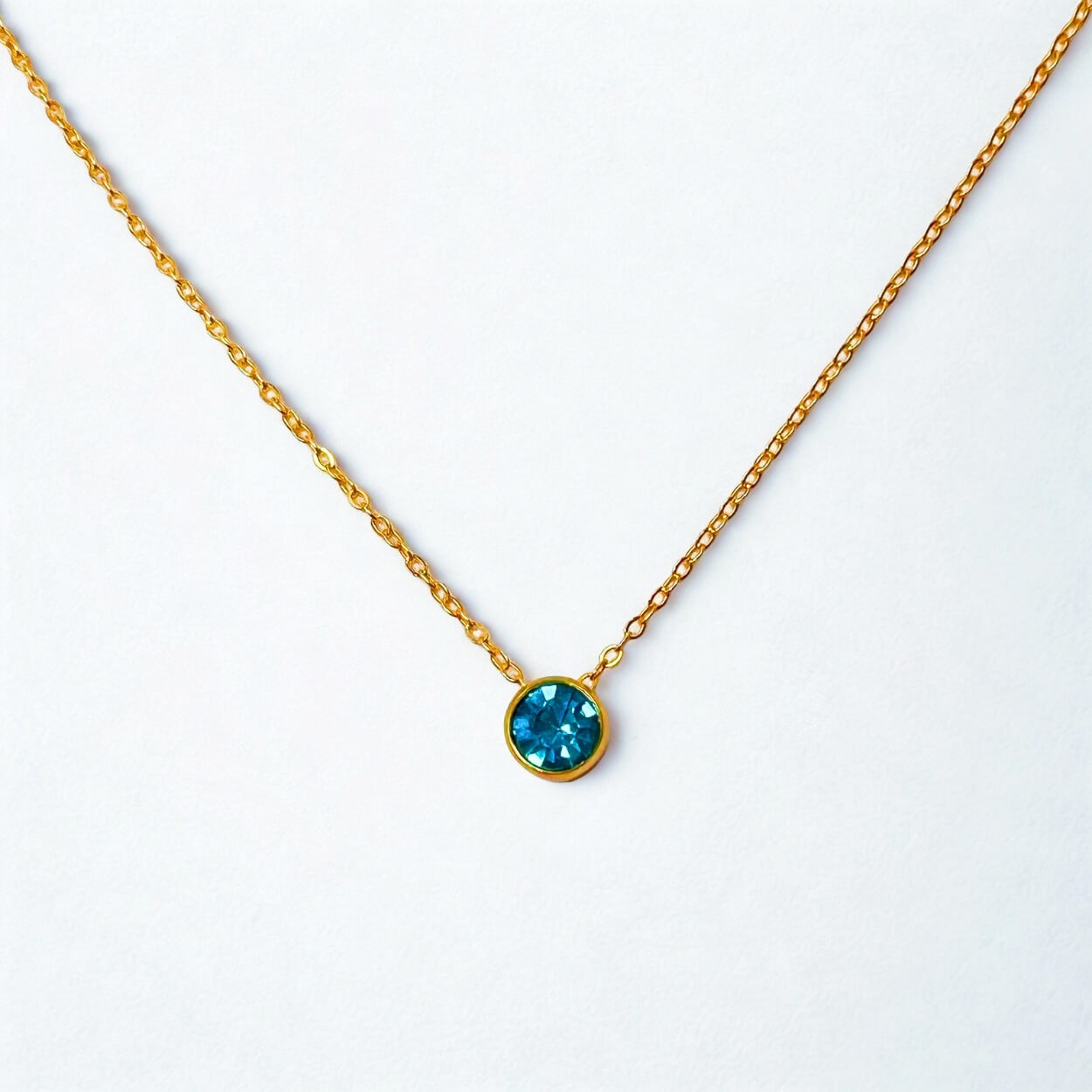 Round Cut Zirconia Charm - Gold Plated (Copy)