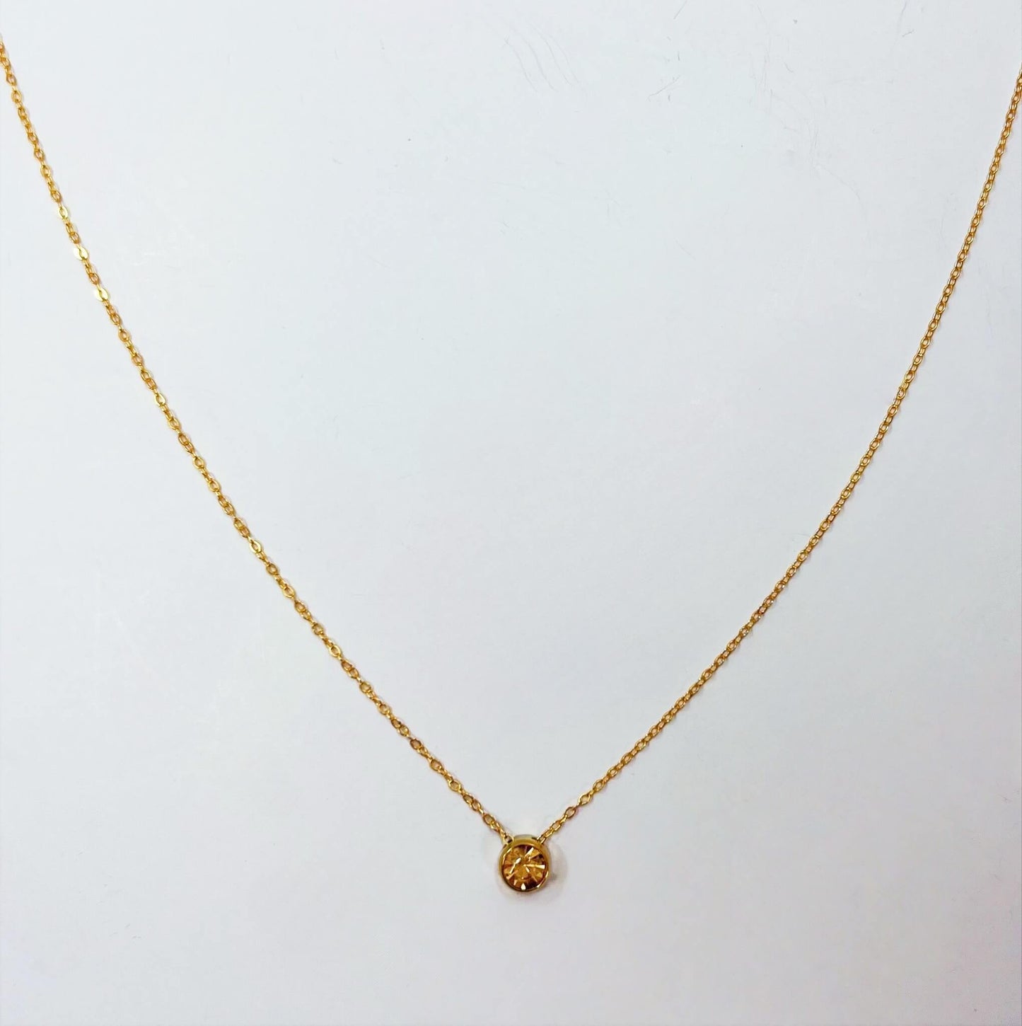 Round Cut Zirconia Charm - Gold Plated (Copy)