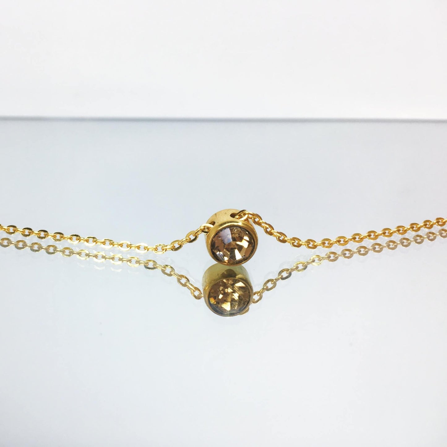 Round Cut Zirconia Charm - Gold Plated (Copy)