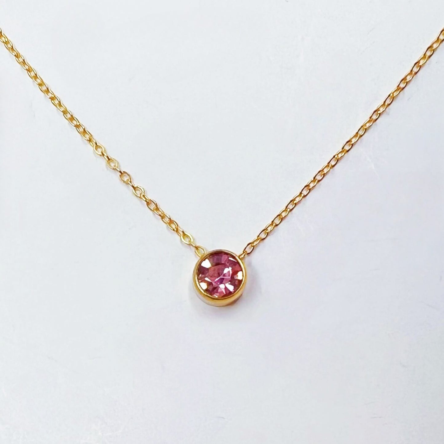 Round Cut Zirconia Charm - Gold Plated (Copy)