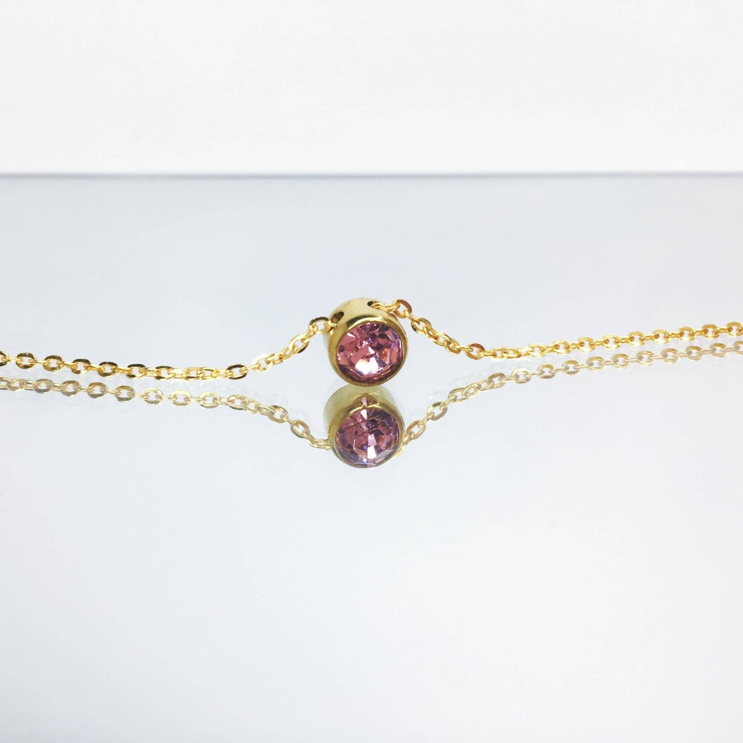 Round Cut Birthstone Necklace