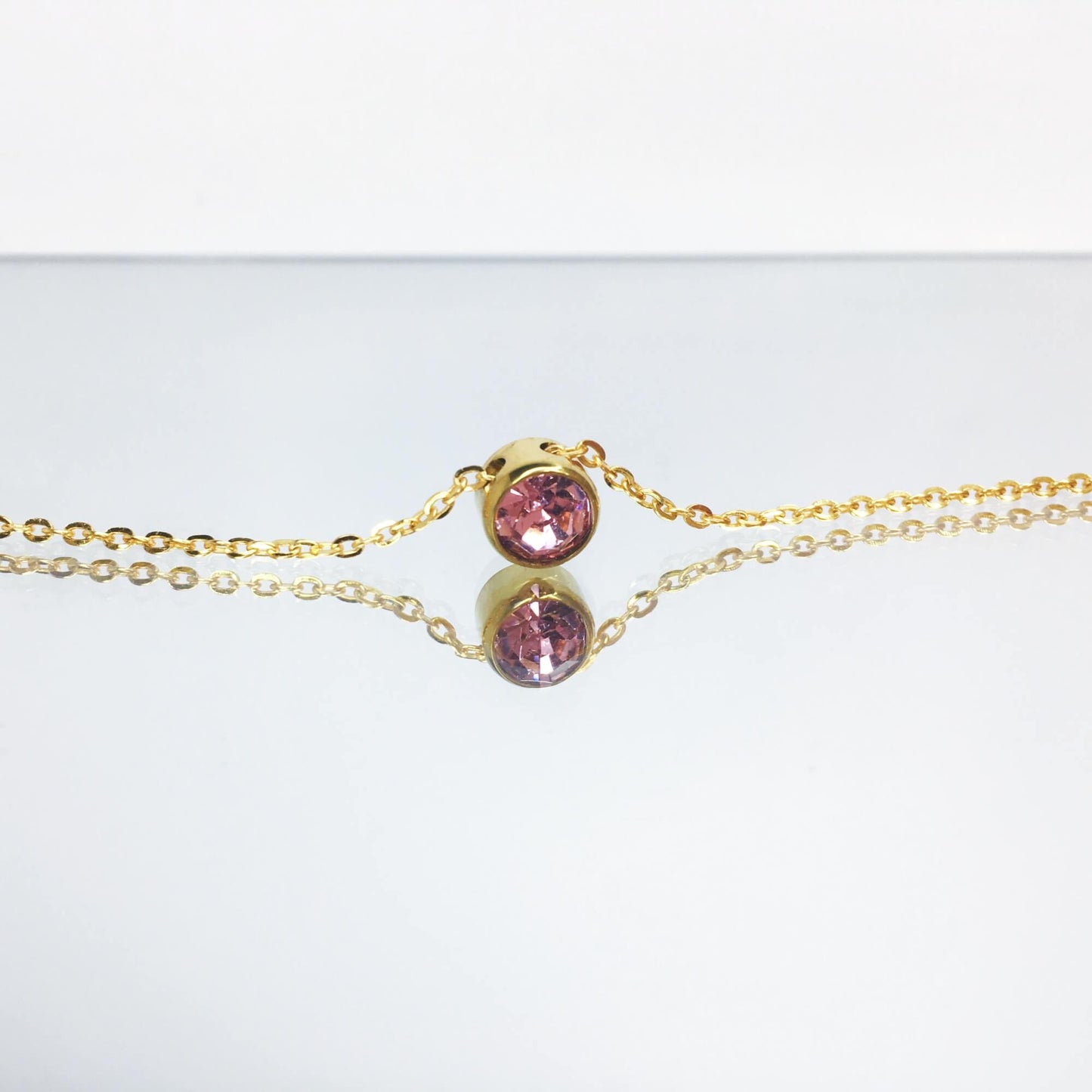 Round Cut Zirconia Charm - Gold Plated (Copy)