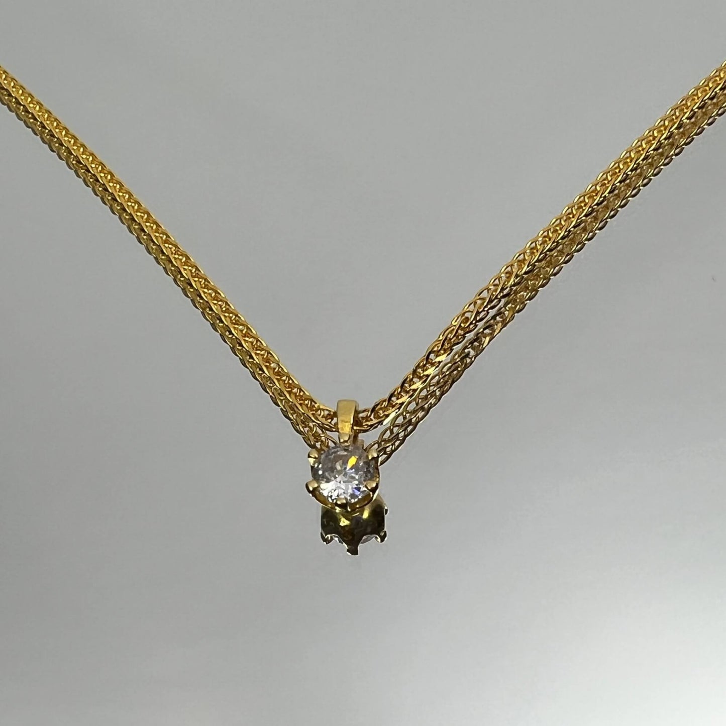 Chopin Necklace With Zircon Pendant