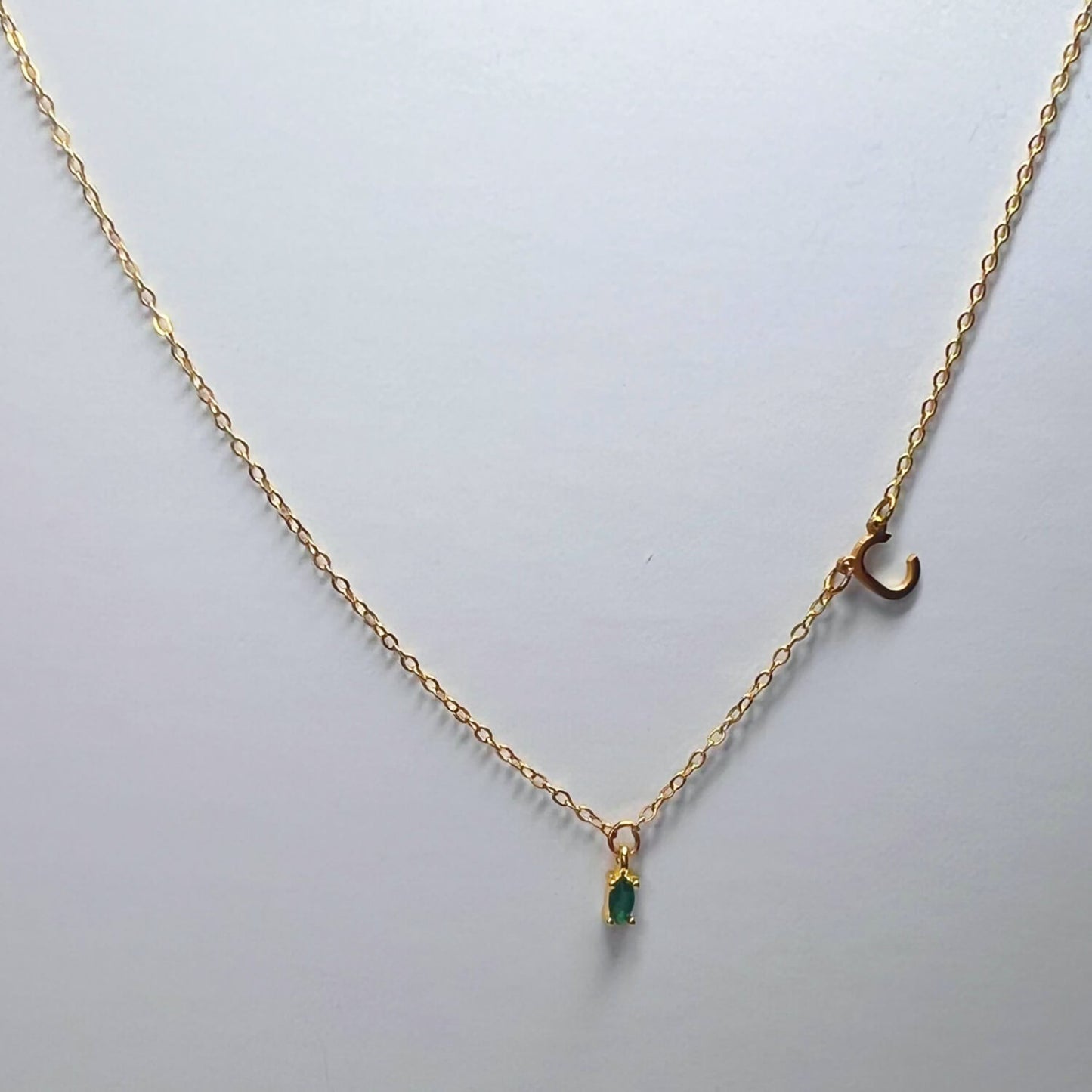 Cross Letter Chain With Zircon Pendant