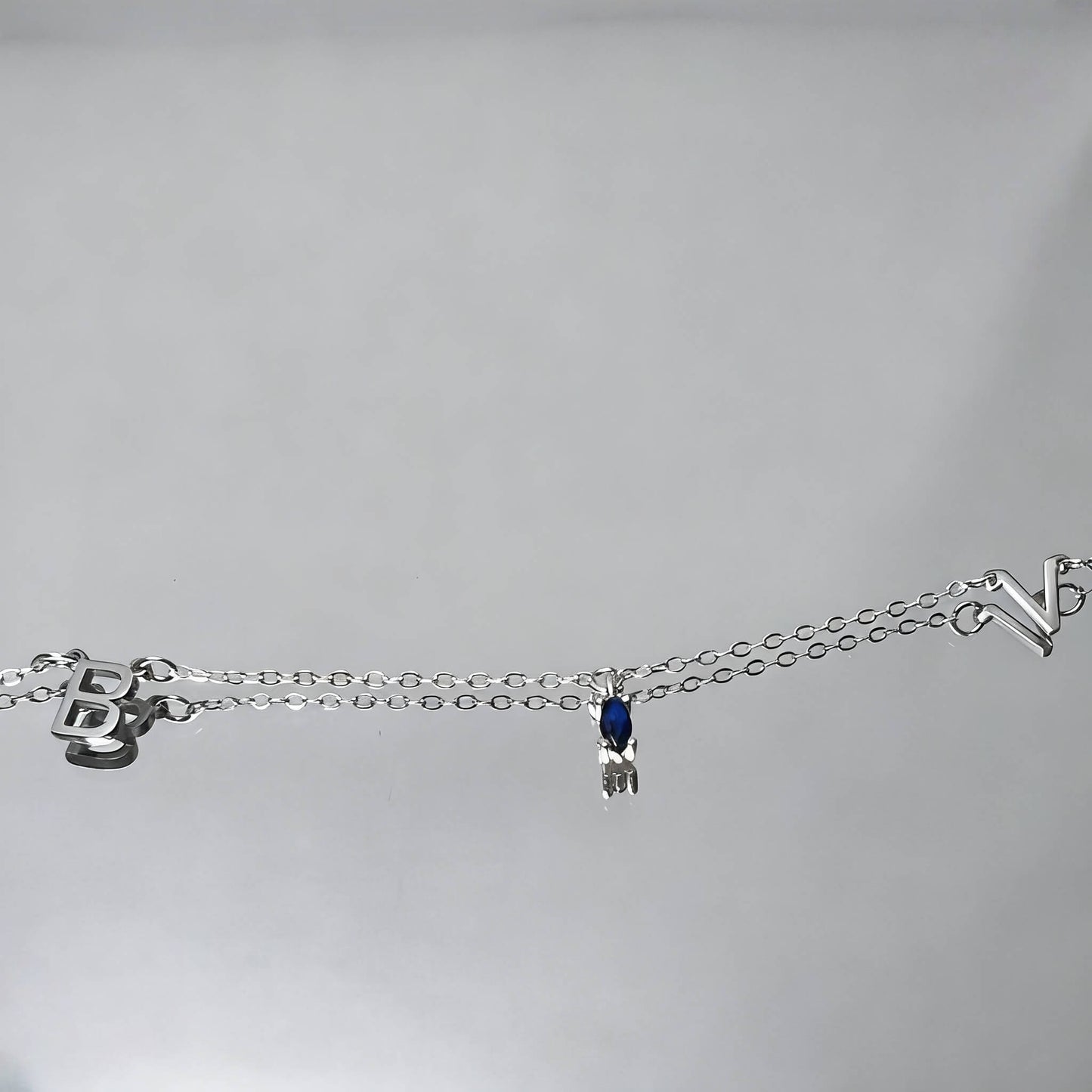 Cross Letter Chain With Zircon Pendant
