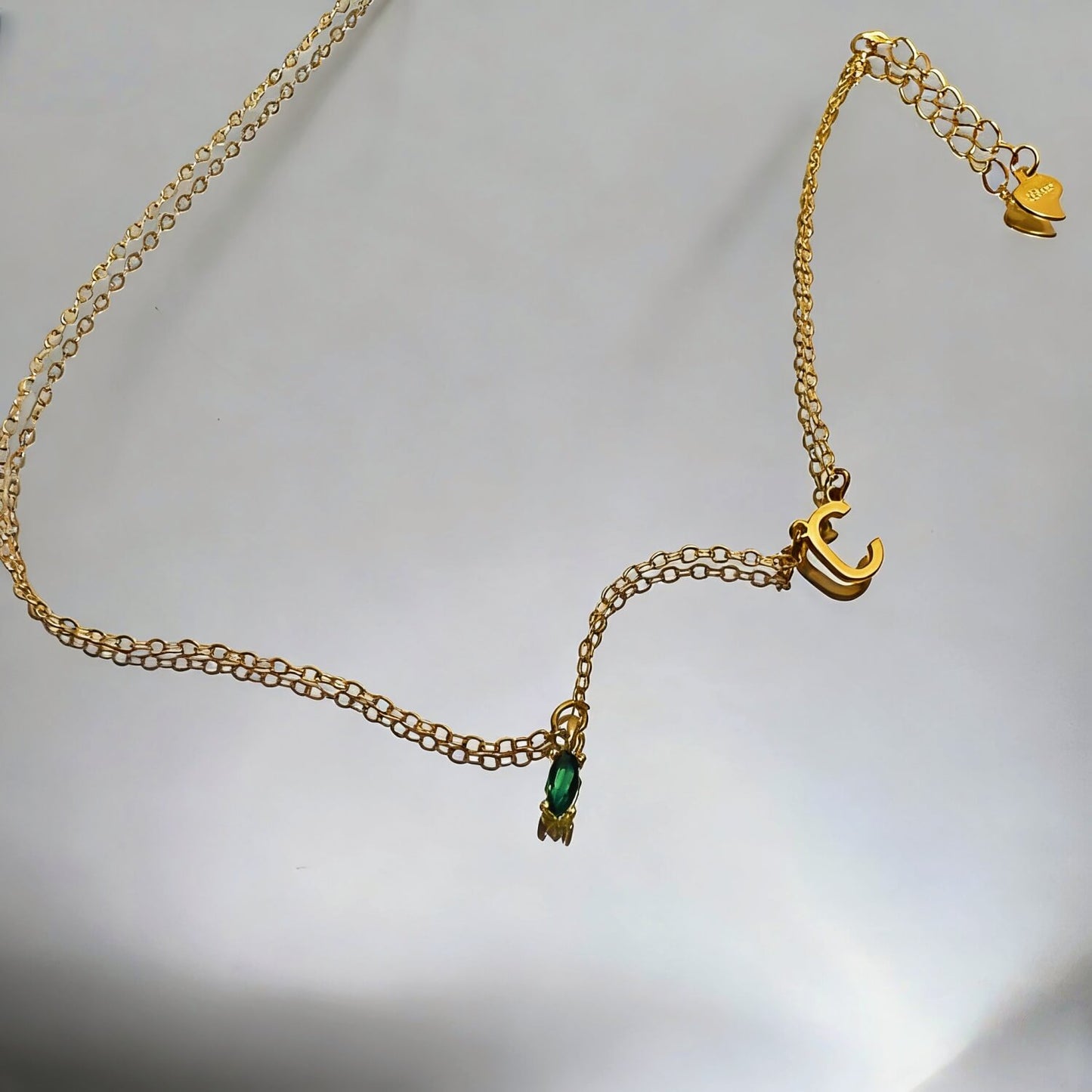 Cross Letter Chain With Zircon Pendant