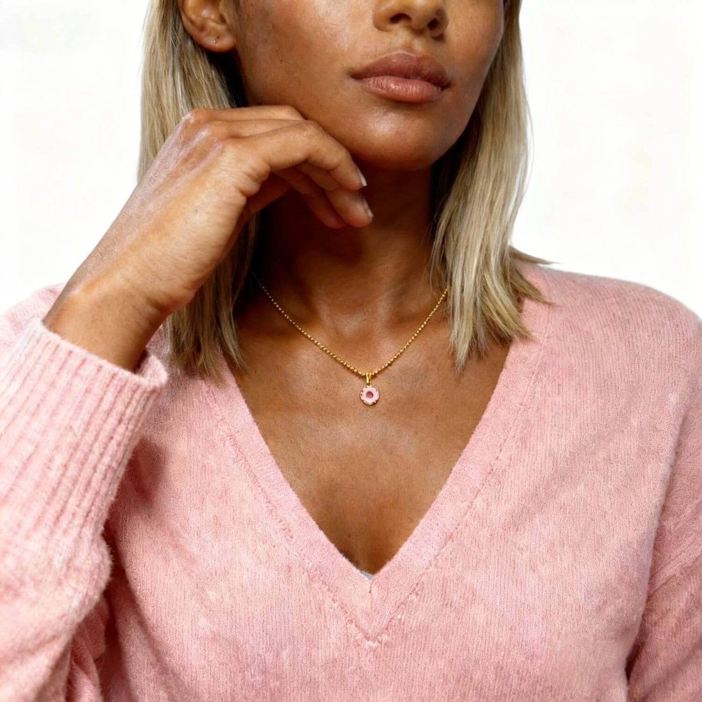 Sweet Necklace with Donut Pendant
