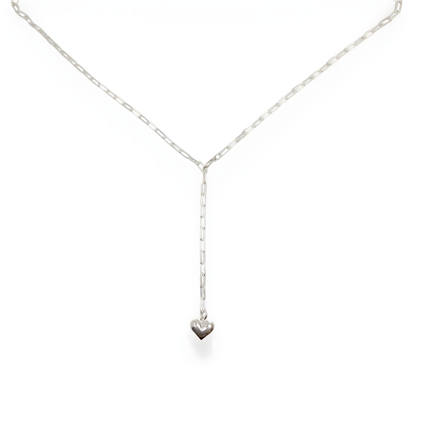PAPERCLIP NECKLACE HEART PENDANT