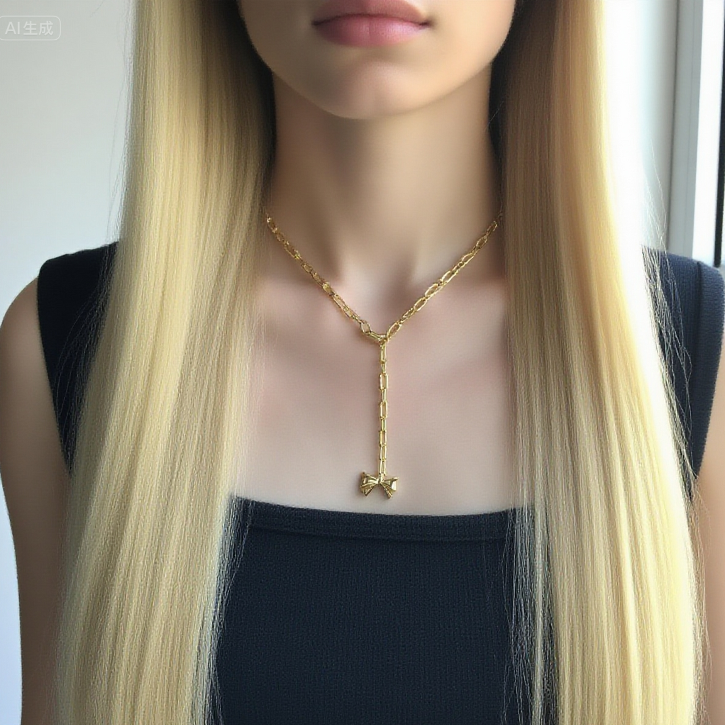 PAPERCLIP NECKLACE BUTTERFLY PENDANT