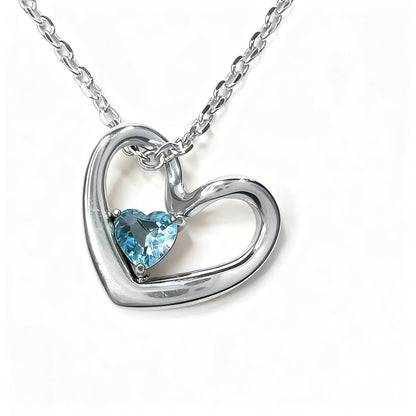 Heart Birthstone Necklace