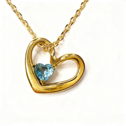Heart Birthstone Necklace