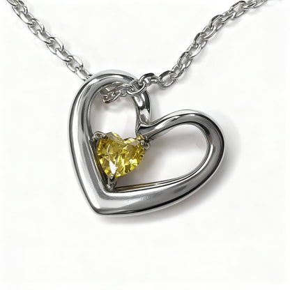Heart Birthstone Necklace