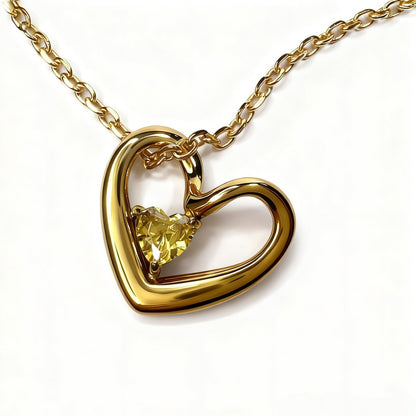 Heart Birthstone Necklace