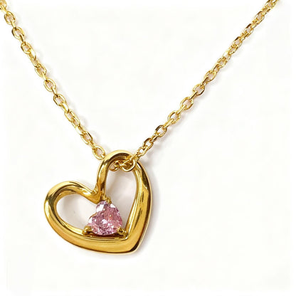 Heart Birthstone Necklace