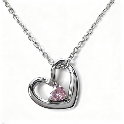 Heart Birthstone Necklace