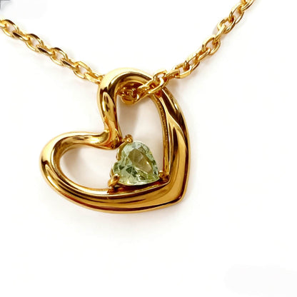 Heart Birthstone Necklace