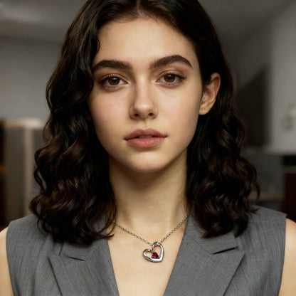 Heart Birthstone Necklace