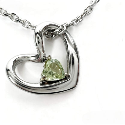 Heart Birthstone Necklace