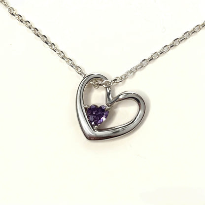Heart Birthstone Necklace