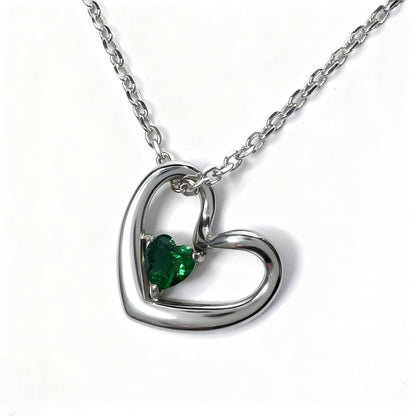 Heart Birthstone Necklace
