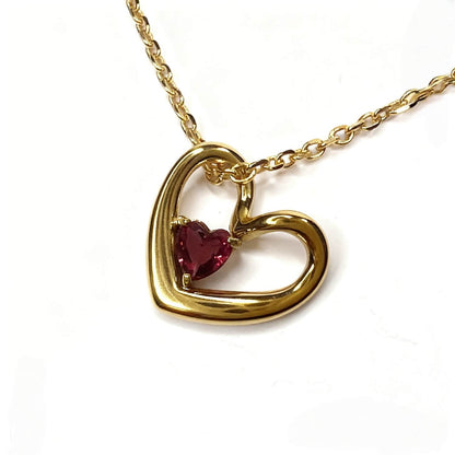 Heart Birthstone Necklace
