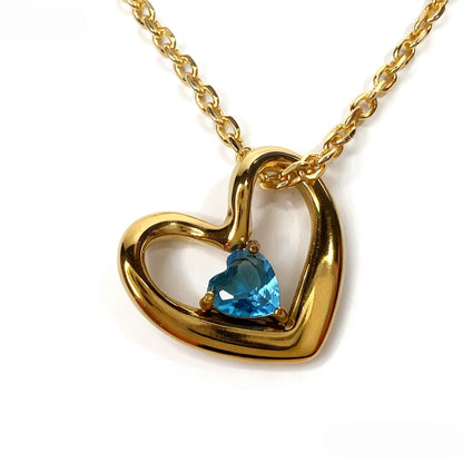 Heart Birthstone Necklace