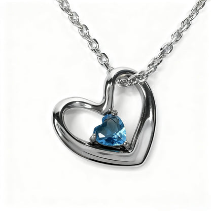 Heart Birthstone Necklace