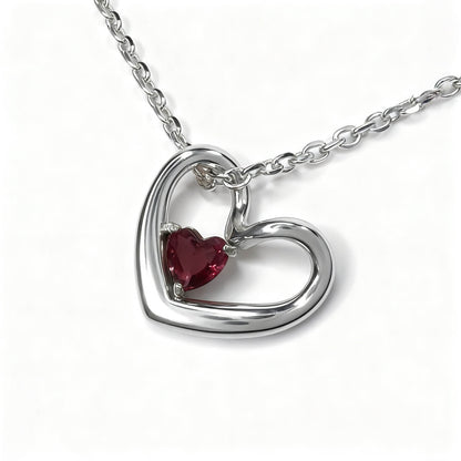 Heart Birthstone Necklace