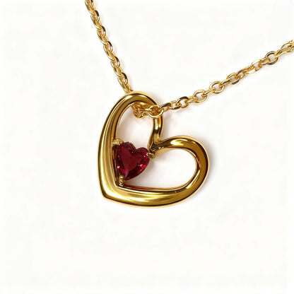 Heart Birthstone Necklace