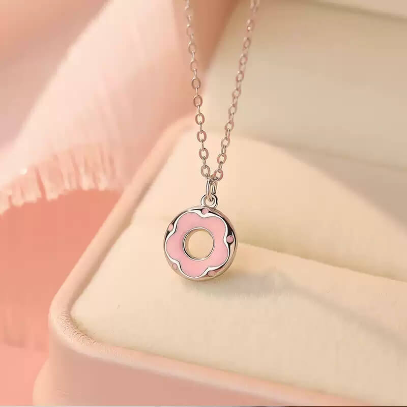 Sweet Necklace with Donut Pendant