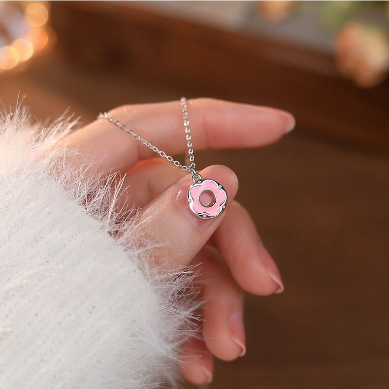 Sweet Necklace with Donut Pendant