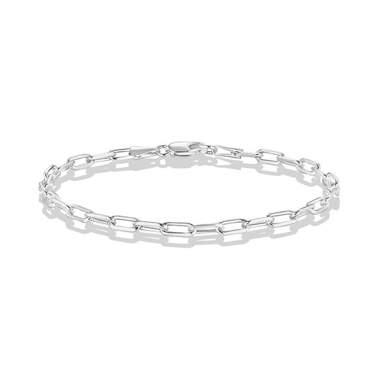 SOLID FILLED PAPERCLIP BRACELET