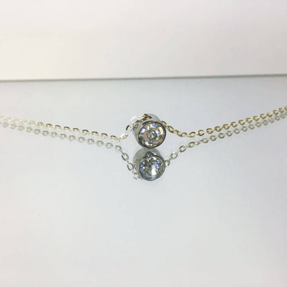 Round Cut Birthstone Necklace