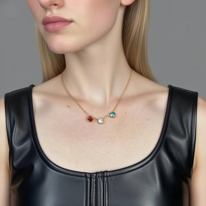 Round Cut Birthstone Necklace